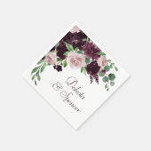 Moody Passions | Dramatische Paarse Wijn Rozen Cus Servet (Hoek)