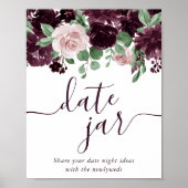 Moody Passions | Dramatische Paarse wijndatumpot Poster (Voorkant)