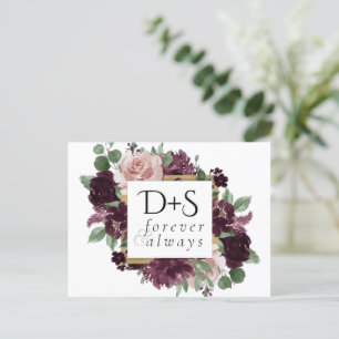 Moody Passions   Dramatische wijn Save the Date Aankondigingskaart