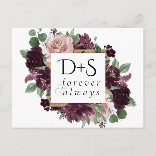 Moody Passions | Dramatische wijn Save the Date Aankondigingskaart (Voorkant)