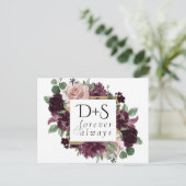 Moody Passions | Dramatische wijn Save the Date Aankondigingskaart (Staand voorkant)