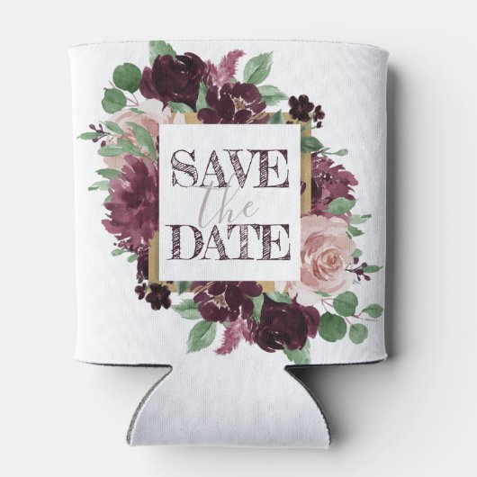 Moody Passions | Dramatische wijn save the date Blikjeskoeler (Achterkant)