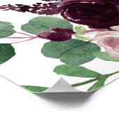 Moody Passions | Dramatische Wine Rose Evenement W Poster (Hoek)