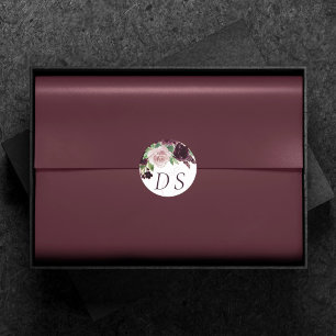 Moody Passions Paarse krans Verandering van datu Ronde Sticker
