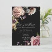 Moody pastel liefde is in bloei koppels douche kaart (Staand voorkant)