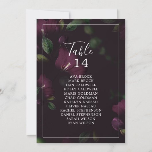 Moody Pattern Tafelnummer Zitkaarten Kaarten (Voorkant)