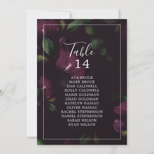 Moody Pattern Tafelnummer Zitkaarten Kaarten (Achterkant)