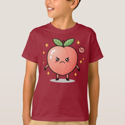 Moody Peach Kinder T-shirt (Voorkant)