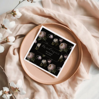 Moody Peony Flowers Baby Shower  Servet