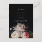 Moody Peony Roos Bloemen Details Behuizing Informatiekaartje (Voorkant)