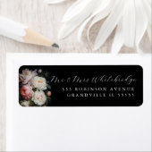 Moody Peony Roos Bloemen Retouradres Etiket (Insitu)