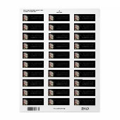 Moody Peony Roos Bloemen Retouradres Etiket (Full Sheet)