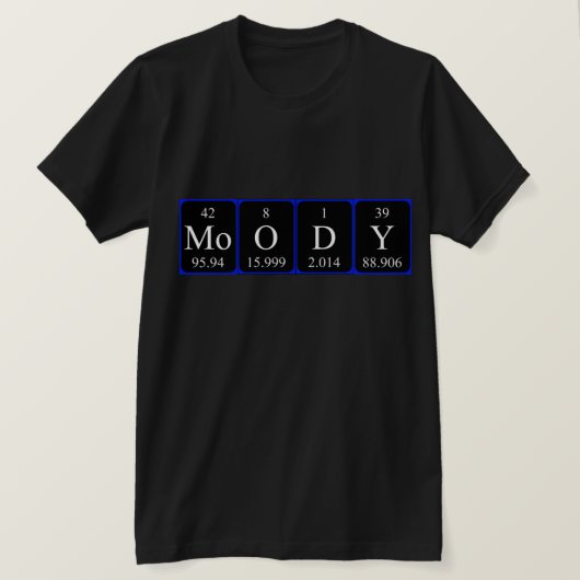 Moody periodiek shirt (Design voorkant)