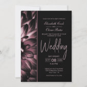 Moody Pink Floral Wedding Kaart (Voorkant)