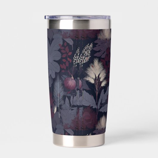 Moody Plum Fig Botanical Stainless Steel Tumbler Geïsoleerde Drinkbeker (Rechts)
