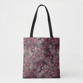 Moody Plum & Fig Leaves Tote Bag | Artistiek Bloem