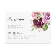 Moody Plum Floral Wedding Reception