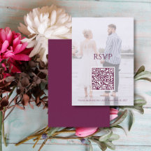 Moody Plum Moderne Foto Minimalistische Huwelijks-
