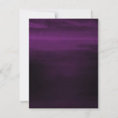 Moody Plum Paars Modern Waterverf Save Date Kaart (Achterkant)