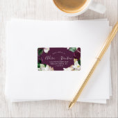 Moody Plum Paars Wedding RSVP Adresetiketten Etiket (Insitu)