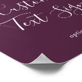 Moody Plum Paarse Kaarten & Geschenken Op Maat Gem Poster (Hoek)