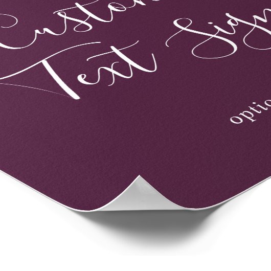 Moody Plum Paarse Kaarten & Geschenken Op maat gem Poster (Hoek)