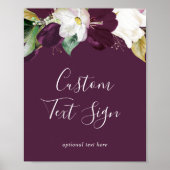 Moody Plum Paarse Kaarten & Geschenken Op maat gem Poster (Voorkant)
