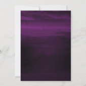 Moody Plum Paarse Moderne Waterverf Bruiloft Kaart (Achterkant)
