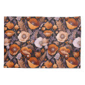 Moody poppies on black pattern kussensloop (Achterkant-Links)