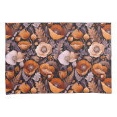 Moody poppies on black pattern kussensloop (Voorkant-Rechts)