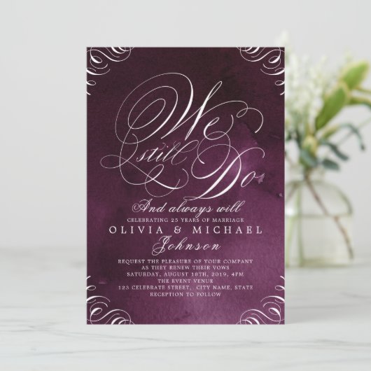 Moody pruim  kalligrafie DOEN WE NOG STEEDS Kaart (Staand voorkant)