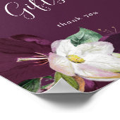 Moody Purple Blooms | Plum Kaarten en Geschenken B Poster (Hoek)