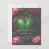 Moody Radiant Heart Floral Mexicaanse bruiloft Kaart (Voorkant)