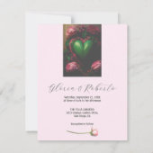 Moody Radiant Heart Floral Mexicaanse bruiloft Kaart (Achterkant)