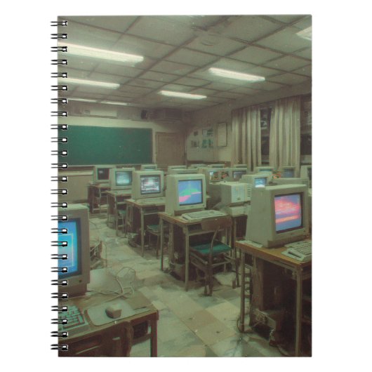 Moody Retro Computer Lab Notitieboek (Voorkant)