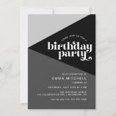 Moody Retro Cool Zwart & Wit Monochroom Verjaardag Kaart (Voorkant)