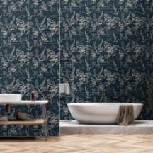 Moody & Romantisch Donkerblauwe Botanische Wildblo