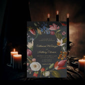 Moody Romantisch Gothic Donker Bloemen Lijst Bruil Kaart