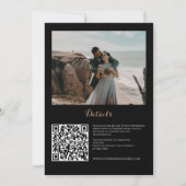 Moody romantische gothic alles in één bruiloft kaart (Achterkant)