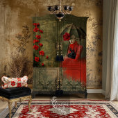 Moody Romantische Scarlet Anjers Groene Patina Tissuepapier