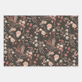 Moody & Romantische Wildflower Tonal Waterverf Inpakpapier Vel (Voorkant 3)
