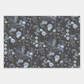 Moody & Romantische Wildflower Tonal Waterverf Inpakpapier Vel (Voorkant 2)