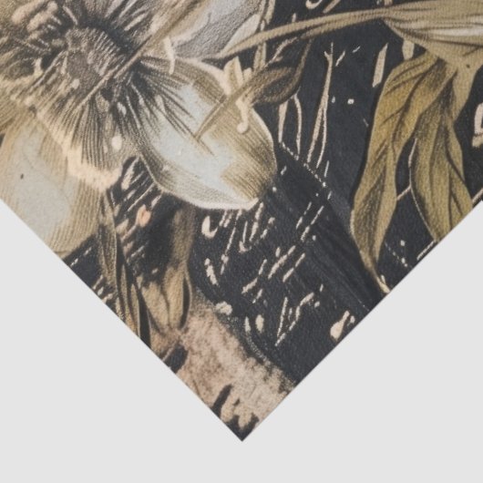 Moody roze en witte bloemen papavers tissuepapier (Detail)