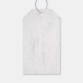 Moody & Rustic Burgundy Waterverf Flowers Lijst Cadeaulabel (Achterkant)