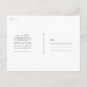 Moody Rustic Garden Florals Bohemian Save the Date Aankondigingskaart (Achterkant)