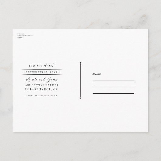 Moody Rustic Garden Florals Bohemian Save the Date Aankondigingskaart (Achterkant)