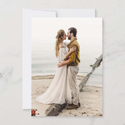 Moody Rustic Garden Florals Bohemian Save the Date Kaart (Achterkant)