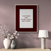 Moody Rustic Red Custom Poster Quote Kerst