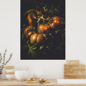 Moody Rustic Tomatoes Vintage Farmhouse Kitchen Poster (Keuken)