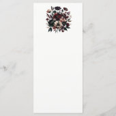 Moody Rustieke Tuin Bloemen Bohemian Bruiloft Menu (Achterkant)